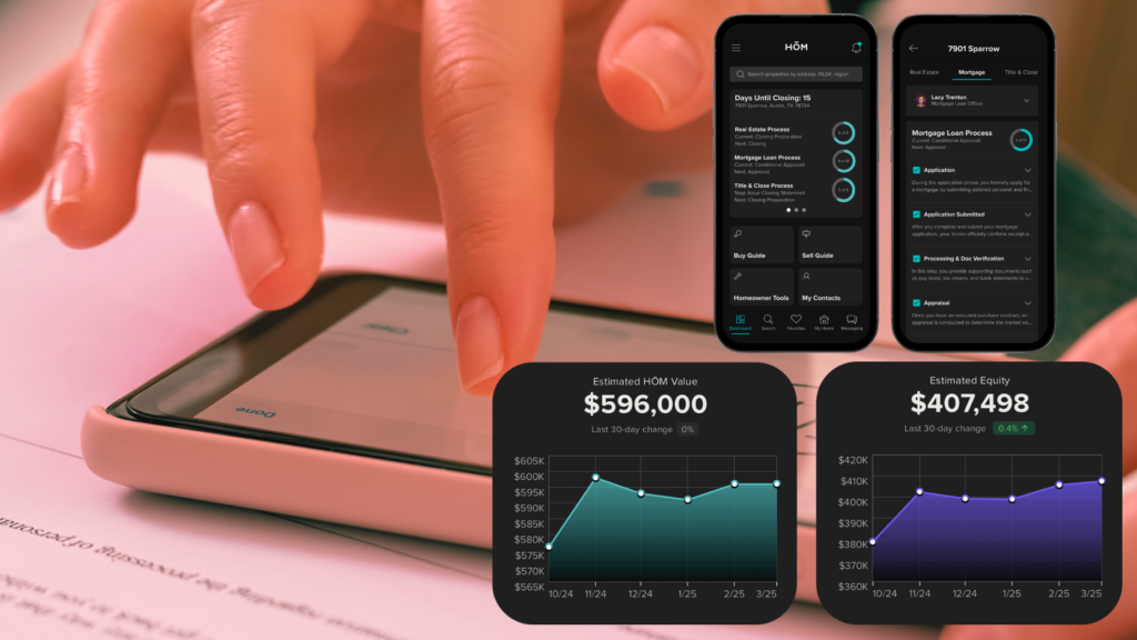 Hom screenshots; mobile application