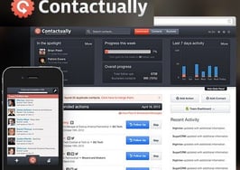 Screen shot of Contactually homepage.