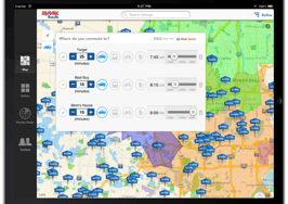 INRIX search-by-commute-time tool now baked into mobile