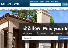 Zillow powering home searches at AOL Real Estate in wake of Move's departure
