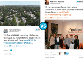 Drone tours vs. open-house office parties