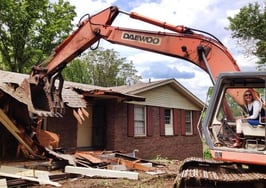 Backhoe bashing vs. 'client appreciation party'