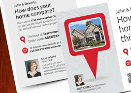 MLS data triggering postcard marketing campaigns to agents' farms