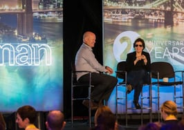 Kara Swisher and Brad Inman on stage at ICNY