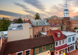 A view of Annapolis under a dramatic sky.