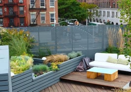 A patio in New York City