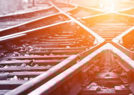 Two railroad tracks crossing