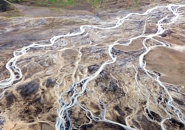 A branching Icelandic river