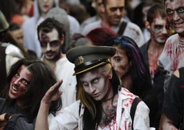 A crowd of zombies.