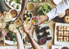 A group of friends sharing around the table