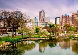 A skyline view of Charlotte, North Carolina