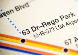 A map of Rego Park subway