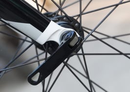 Spokes on a bicycle wheel