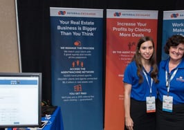 Two sponsors at an Inman Connect event