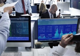 A stock market trade office