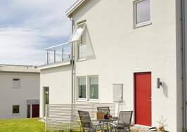A row of apartment buildings in Sweden