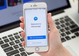 Facebook Messenger open on a mobile phone