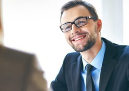 A young man interviewing for a job