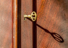 A key in a door