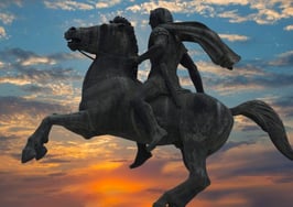 A statue of Alexander the Conquerer