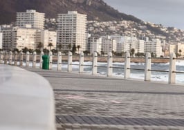 A woman running on a pier