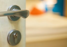 A door swinging open