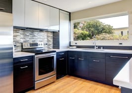 A 'tuxedo' kitchen