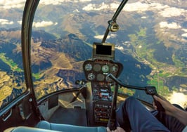 A helicopter cockpit
