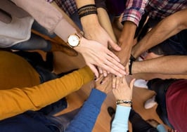 A group of racially mixed hands