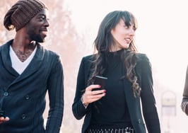 A group of millennials on their phones