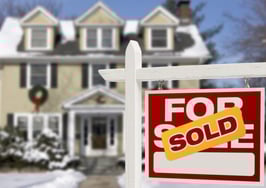 A home for sale in the wintertime