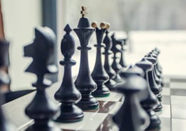 One side of a chess board