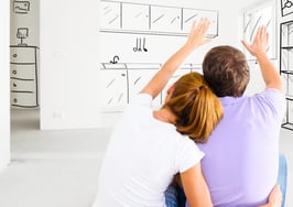 A couple building their dream home out of thin air