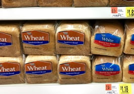 Generic bread on a shelf