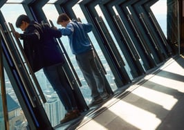 Two men on the TILT platform in Chicago