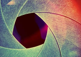 A close-up of a camera focus function