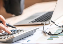 A female accountant crunching numbers