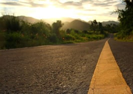 The middle of a road