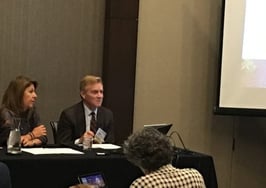 Loretta Salzano and Brian Levy at the RESPRO meeting.