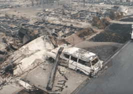 Haunting drone footage captures scorched Santa Rosa