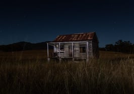 Darkened home at night