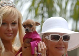 Paris Hilton with dog