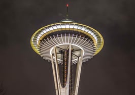 Seattle Space Needle at night