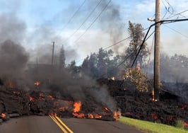 Hawaii lava volcano destruction