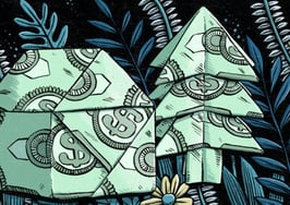 House home made of money dollars bills