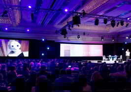 Robot onscreen at ICSF 18