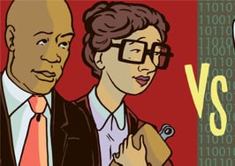 Real estate agents realtors and tech, computer, head