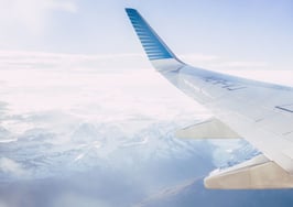 View outside airplane window