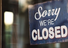 Closed business sign