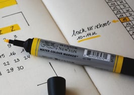 Calendar and marker pen